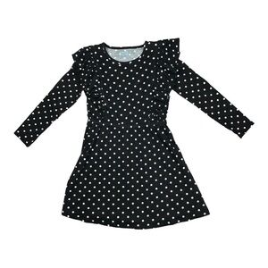 Harper Canyon Polka Dot Long Sleeve Ruffle Dress 
Size 5